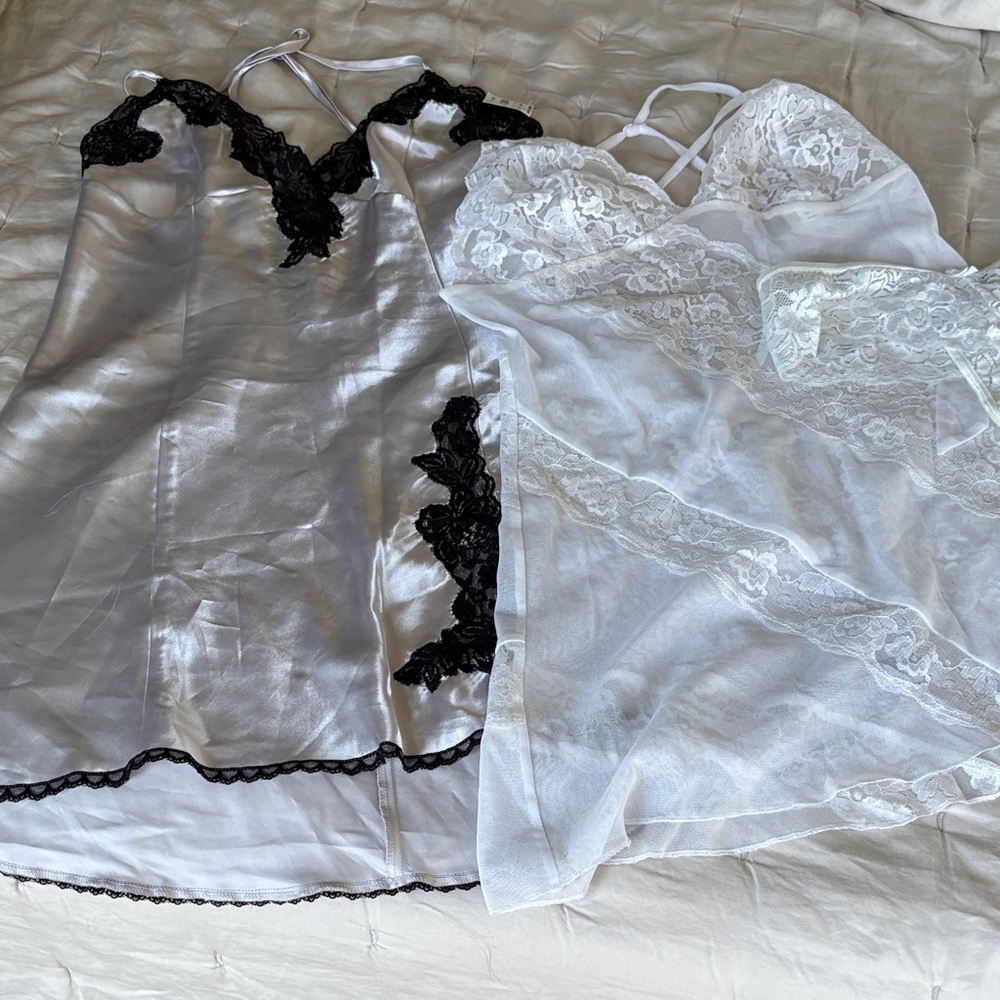 NWT Set of two Frederick's of Hollywood satin and lace lingerie